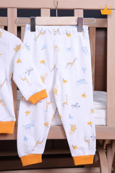 Babyhola 1-6 Yaş Unisex Kız Erkek Çocuk Pijama Takımı Ev Giyim Eşofman Takımı - 3