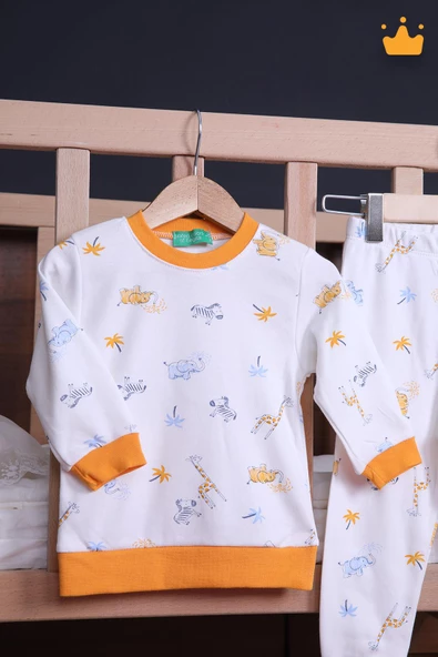 Babyhola 1-6 Yaş Unisex Kız Erkek Çocuk Pijama Takımı Ev Giyim Eşofman Takımı - 2