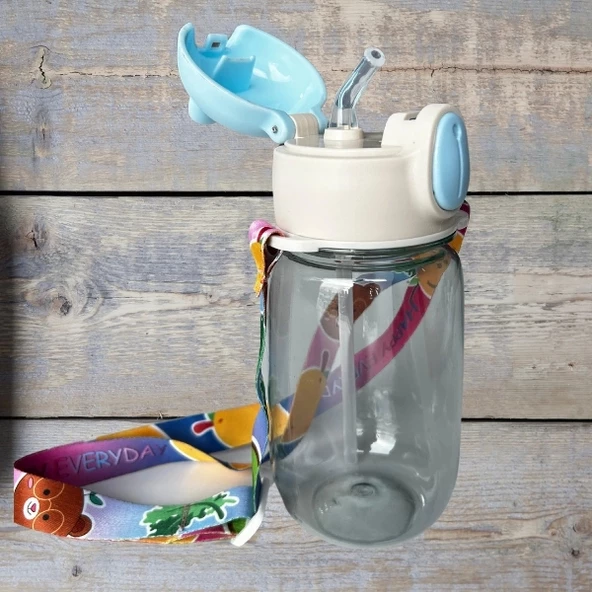 Ayıcıklı Çocuk Suluk ve Matarası-500 ml-Pembe - 12