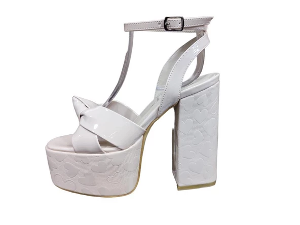 BABLİSOK 8189 PLATFORM TOPUK KADIN ABİYE GELİNLİK SANDALET - 3
