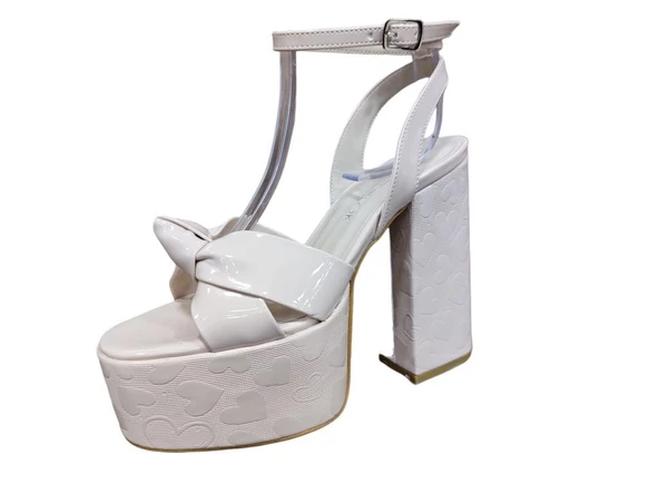 BABLİSOK 8189 PLATFORM TOPUK KADIN ABİYE GELİNLİK SANDALET - 9