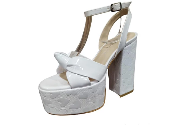 BABLİSOK 8189 PLATFORM TOPUK KADIN ABİYE GELİNLİK SANDALET - 12