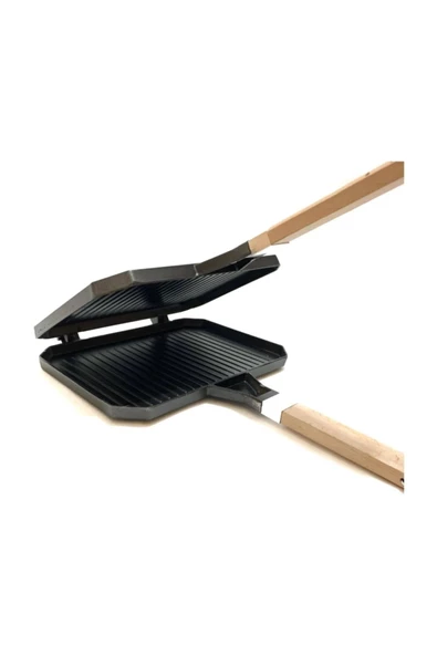 Taşhan T-0083 Greblon Kaplama Çıkarılabilir Plakalı Pratik Ocak Üstü Tost Makinesi-23.5x17.5 cm - 2