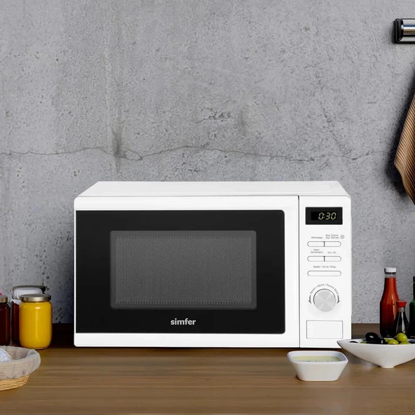 Simfer SK 4602 700W 20 Litre Dijital Mikrodalga Fırın Beyaz - 2