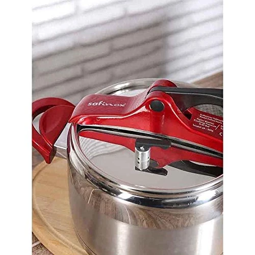 Safinox Vision 6 Litre Bakalit Kulplu Düdüklü Tencere - Kırmızı - 3