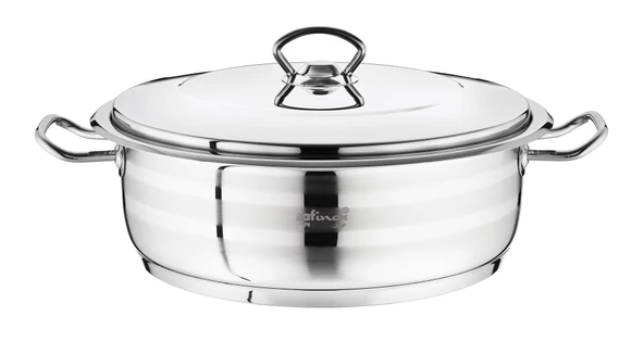 Safinox Flavia Çelik Kısa Tencere 26x8 cm-4.25 Litre