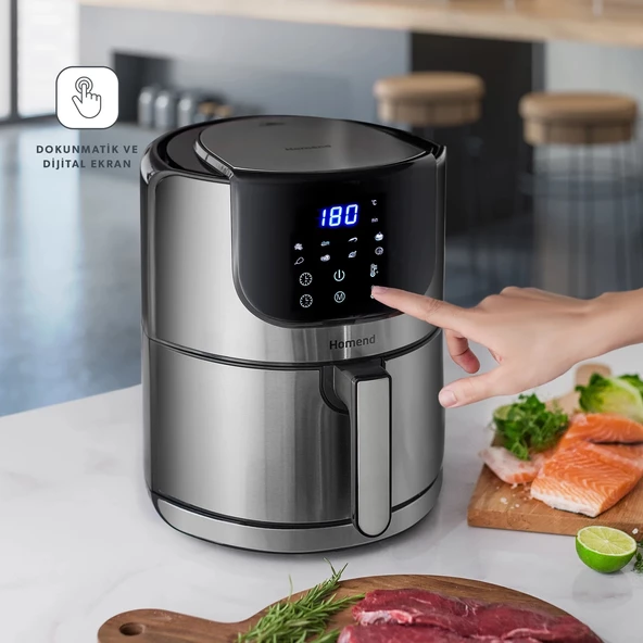 Homend Airfryday 2502h 8 Farklı Program, Dokunmatik Ekran, 5l Airfryer - 2