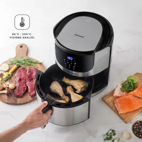Homend Airfryday 2502h 8 Farklı Program, Dokunmatik Ekran, 5l Airfryer - 5