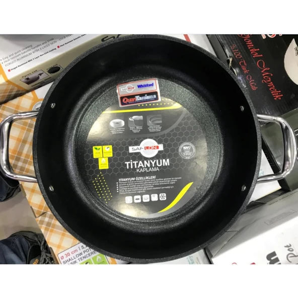 Saflon SF8626TT Titanium 26 cm Basık Tencere 3.50 Litre - 3