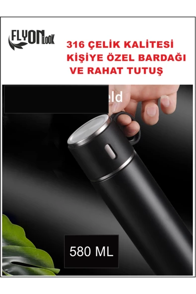 20-24 SAAT SICAK SOĞUK MUHAFAZALI 316 KALİTELİ ÇELİK BARDAKLI TERMOS 580 ML KALİTE TESADÜF DEĞİLDİR - 2