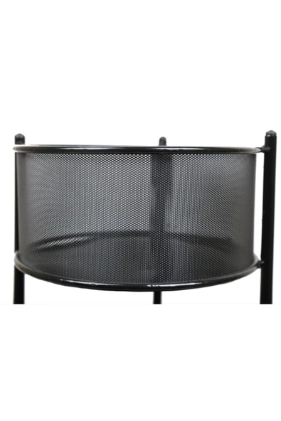 TRENDESK 3 Katlı Siyah Metal Patates Soğan Sebze,meyve Sepeti Sebzelik - 2