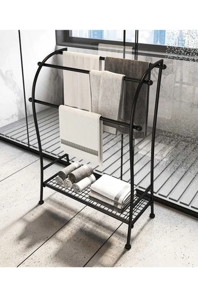 TRENDESK Metal Banyo Havlu Askılığı 85*68*28 Cm - 2