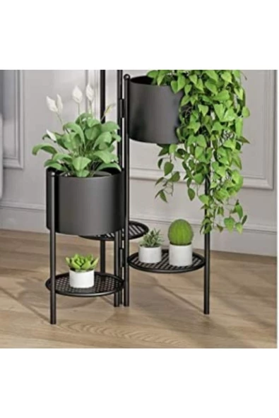 TRENDESK 6 Katlı Metal Saksılık Çiçeklik - 4