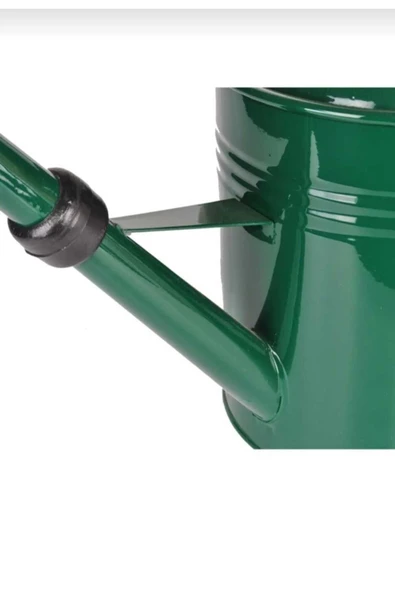 TRENDESK Galvaniz Metal Sulama Kabı, Ferforje Sulama Ibriği, Dekoratif Sulama Kabı KOYU YEŞİL 10 LT - 2