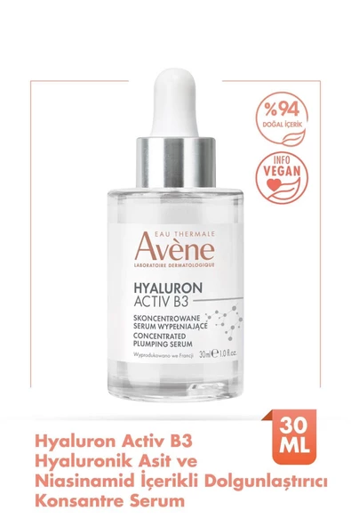 Avene Hyaluronik Asit ve Niasinamid İçerikli Dolgunlaştırıcı Konsantre Serum 30 ml