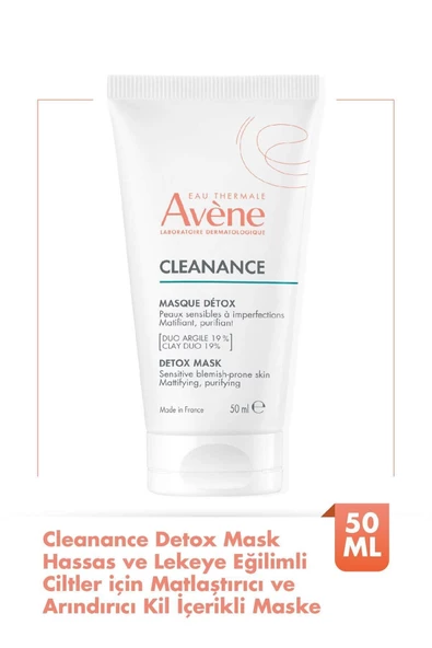 Avene Cleanance Hassas ve Lekeye Eğilimli Ciltler için Matlaştırıcı ve Arındırıcı Kil İçerikli Maske 50 ml