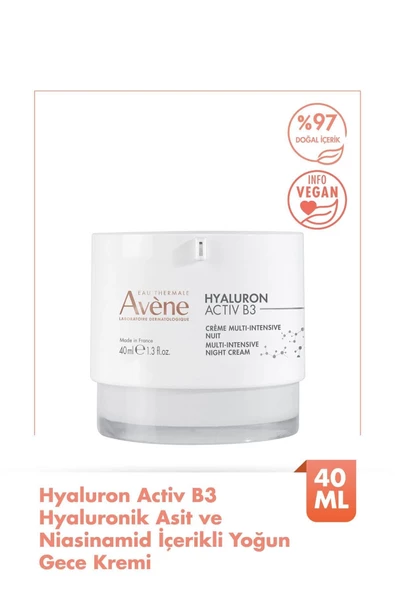 Avene Hyaluronik Asit ve Niasinamid İçerikli Yoğun Gece Kremi 40 ml