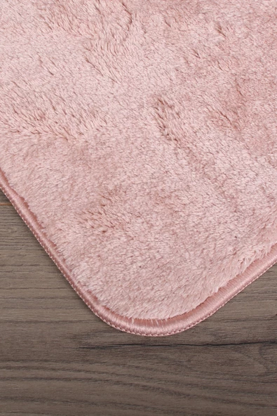 Relax Pudra 80x150 + 50x80 cm Büyük Ebat 2li Banyo Halısı Paspası Seti Kaymaz Klozet Takımı - 2