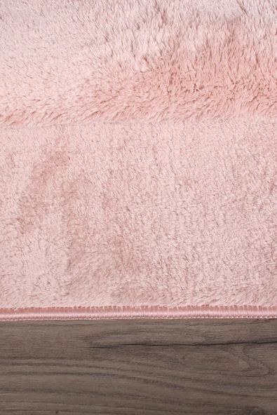 Relax Pudra 80x150 + 50x80 cm Büyük Ebat 2li Banyo Halısı Paspası Seti Kaymaz Klozet Takımı - 5