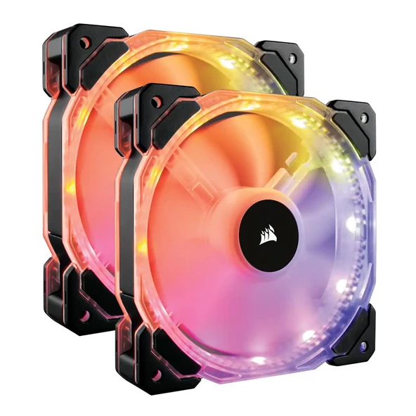 CORSAIR HD140 RGB LED 140mm PWM 2'li Fan Kiti