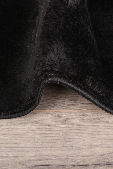 Relax Siyah 80x150 + 50x80 cm Büyük Ebat 2li Banyo Halısı Paspası Seti Kaymaz Klozet Takımı - 3