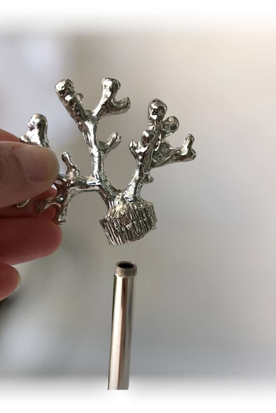 Dekoratifli Doğal Mermer Metal Mercan Rulo Havluluk & Peçetelik / Çeyizlik, Hediyelik Ev Eşyası - 2