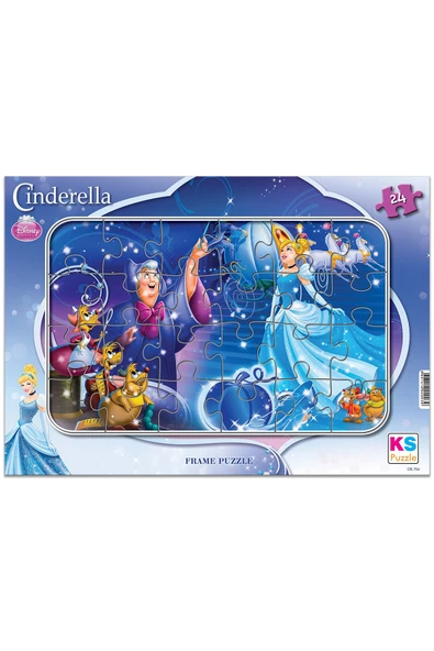 Ks Games Frozen Elsa ve Sindirella 24 parça Puzzle/Yapboz Seti - 5