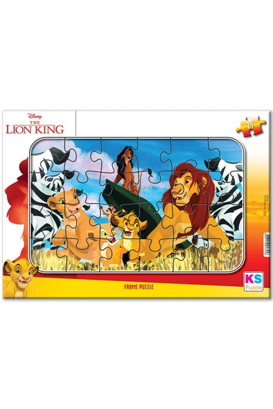 Aslan Kral ve Cars (Şimşek Mc queen) 24 parça 2 li Puzzle/Yapboz - 3