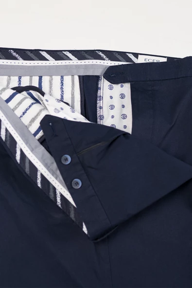 Ecer Büyük Beden Pamuklu Yazlık Kumaş Kanvas Erkek Gabardin Pantalon - 6