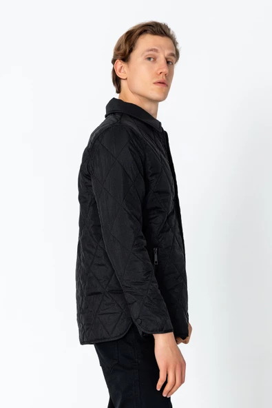 Erkek Regular Fit İçi Desenli Düğmeli Rahat Mont - 5