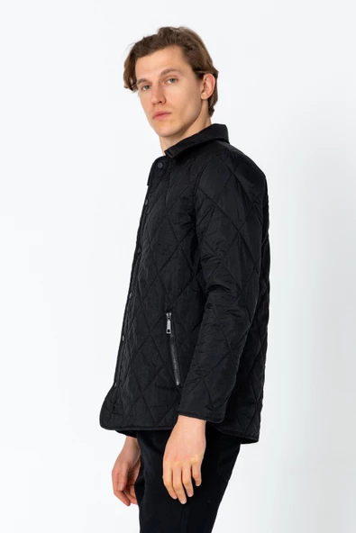 Erkek Regular Fit İçi Desenli Düğmeli Rahat Mont - 3