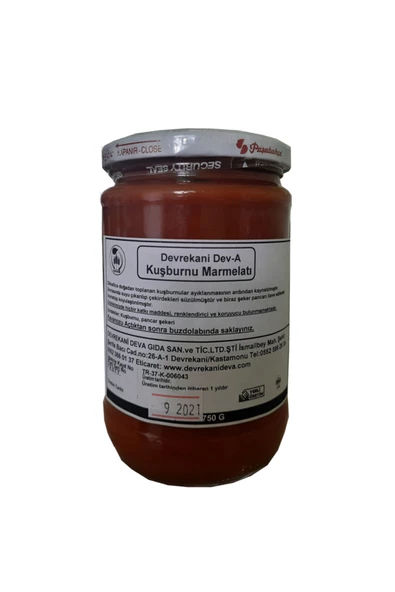 KUŞBURNU MARMELATI ŞEKERLİ 750G