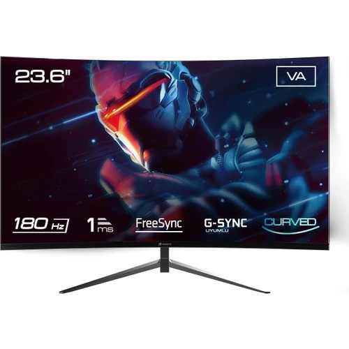 Gamebooster Gb-2418Cf 23.6" 180Hz 1Ms Va Panel Fullhd Freesync, G-Sync Destekli Curved Gaming Monitör