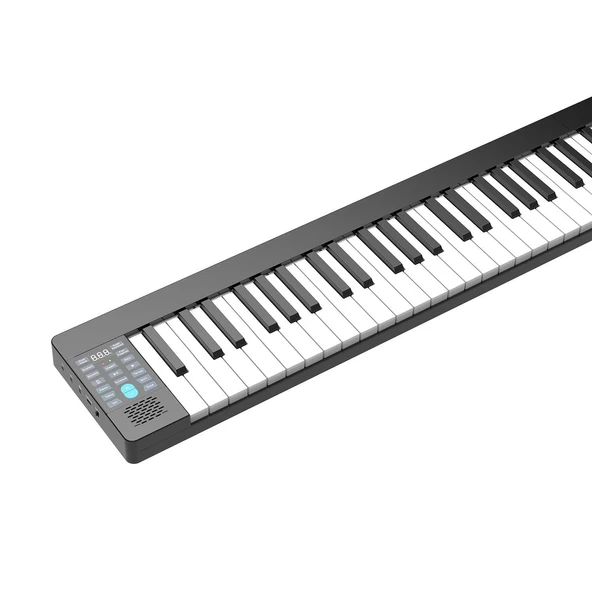 Jwin JDP-8800 Katlanabilir Tuş Hassasiyetli Bluetooth + Şarjlı Piyano - Siyah - 4