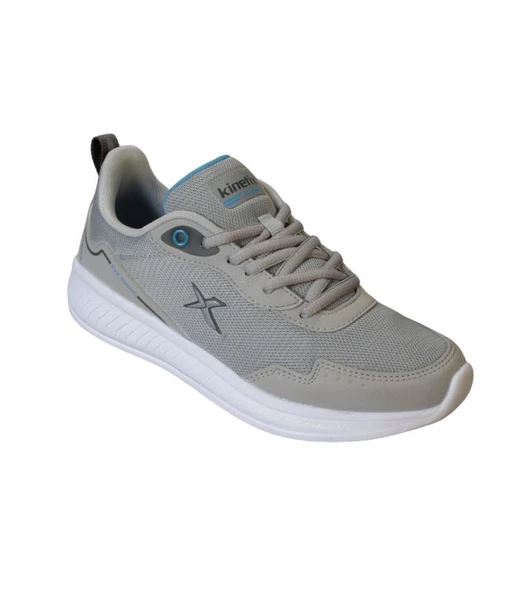 KİNETİX Erkek  Gri Siyah Fileli Sneaker Spor Yürüyüş Ayakkabısı - Resim 4