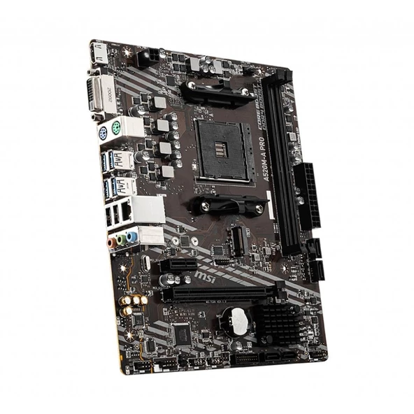 MSI A520M-A PRO Amd A520 Soket AM4 DDR4 4600MHz (OC) M.2 mATX Anakart - 3
