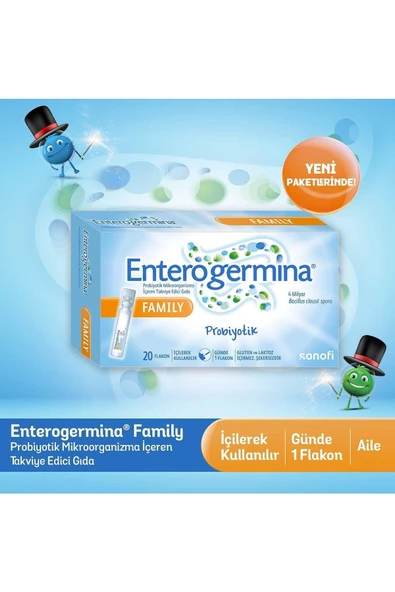 ENTEROGERMINA Family Probiyotik Mikroorganizma İçeren Takviye Edici Gıda 20 Flakon