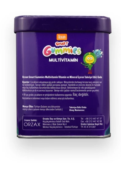 OCEAN Smart Gummies Multivitamin 64 Adet 2 adet - Resim 2