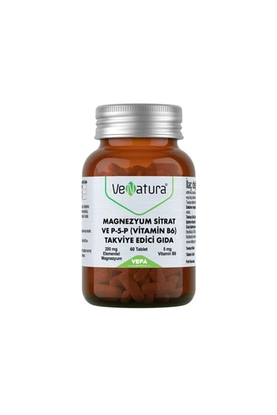 VENATURA Magnezyum Sitrat ve P 5 P (Vitamin B6) 60 Tablet 2 adet