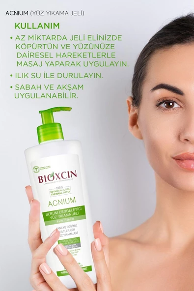 BIOXCIN Acnium Sebum Dengeleyici Yüz Yıkama Jeli 500ml - 4