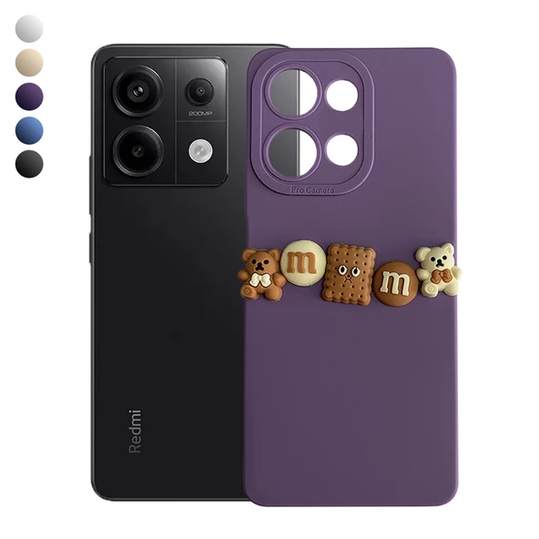 Xiaomi Redmi Note 13 Pro 5G Kılıf 3D M Bear Kamera Korumalı Silikon Kapak