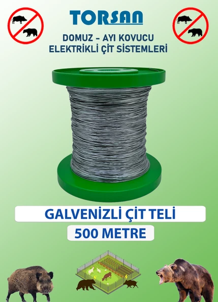 ELEKTİRİKLİ ÇİT 500 METRE GALVANİZLİ TEL