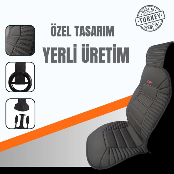 Space Oto Koltuk minderi, Dacia araçlarla uyumlu 2'li set özel tasarım minder - Resim 12