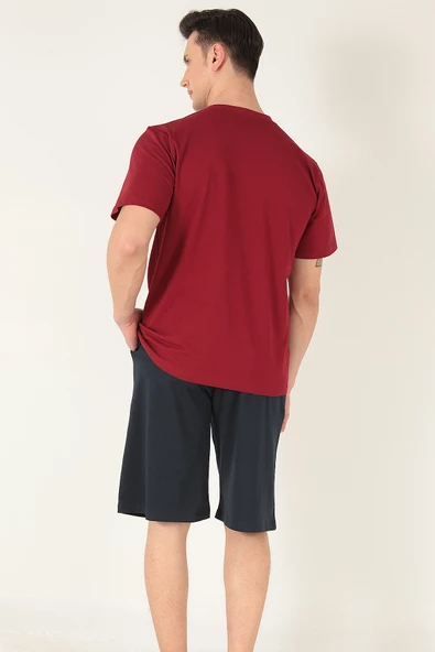 KANZ 3 Parça Erkek Soft Doğal Pamuk Pijama Damat Seti - 8