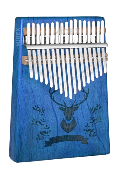 Midex Klx-454G Hakiki Ağaç Geyik Desenli Kalimba 17 Tuşlu - 2