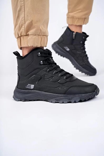 Muggo İZLAND Unisex Garantili Trekking Outdoor Bağcıklı Yandan Fermuarlı Kışlık Bot - 9