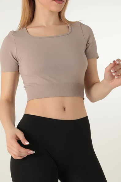 DoReMi Seamless Kısa Kollu Crop - 3