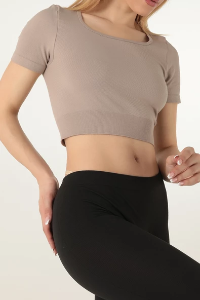 DoReMi Seamless Kısa Kollu Crop - 2