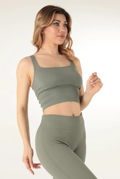 DoReMi Fitilli İnce Sırt Askılı Desteksiz Spor Büstiyer - 7