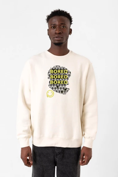 Sherlock Bored Ekru Erkek 2ip Sweatshirt